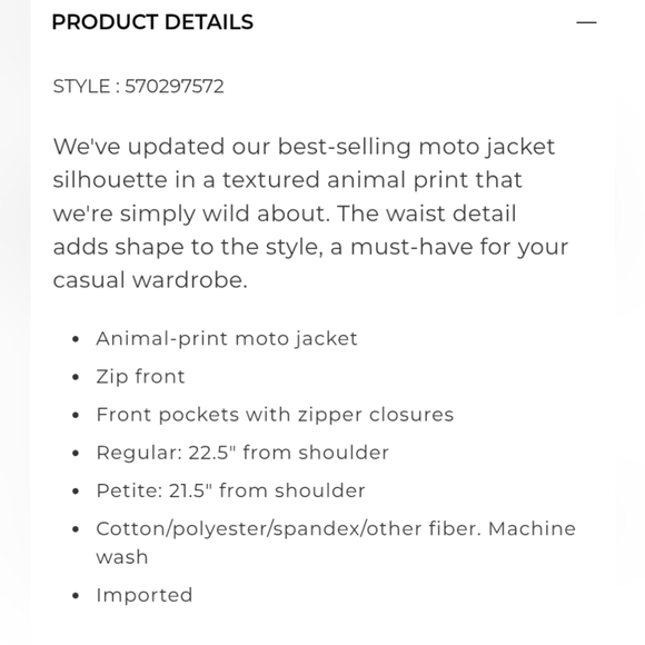 White House Black Market Animal Print Moto Jacket - Picture 16 of 16